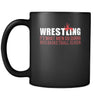 Wrestling Wrestling is what men do during boys basketball season 11oz Black Mug-Drinkware-Teelime | shirts-hoodies-mugs
