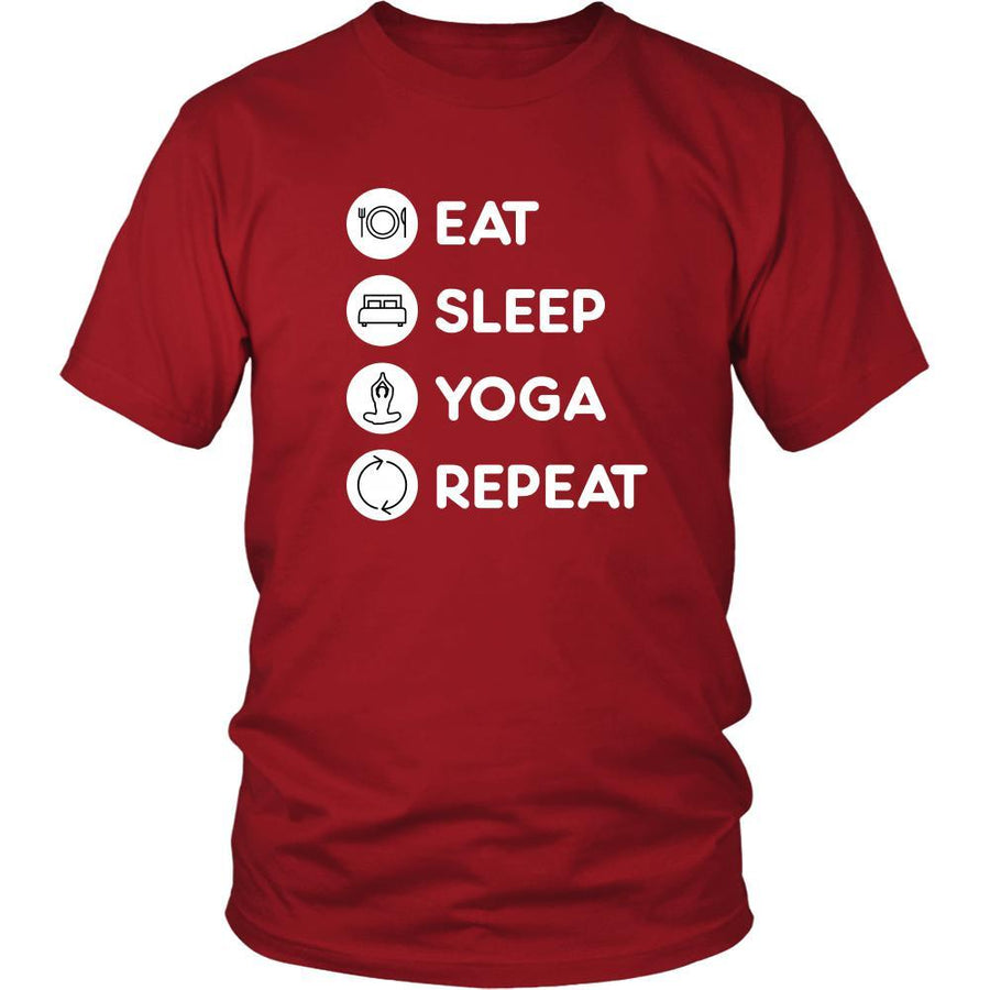 Yoga - Eat Sleep Yoga Repeat - Yogi Hobby Shirt-T-shirt-Teelime | shirts-hoodies-mugs