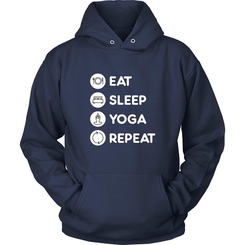 Yoga - Eat Sleep Yoga Repeat - Yogi Hobby Shirt-T-shirt-Teelime | shirts-hoodies-mugs