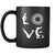 Yoga - LOVE Yoga  - 11oz Black Mug