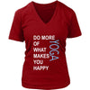 Yoga Shirt - Do more of what makes you happy Yoga- Hobby Gift-T-shirt-Teelime | shirts-hoodies-mugs