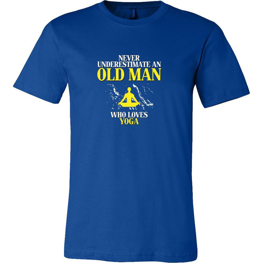 Yoga Shirt - Never underestimate an old man who loves yoga Grandfather Hobby Gift-T-shirt-Teelime | shirts-hoodies-mugs