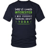 Yoga Shirt - Sorry If I Looked Interested, I think about Yoga - Sport Gift-T-shirt-Teelime | shirts-hoodies-mugs