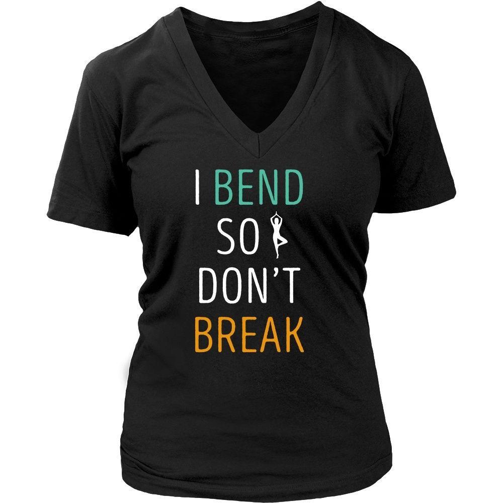 Yoga T Shirt - I bend so I don't break-T-shirt-Teelime | shirts-hoodies-mugs