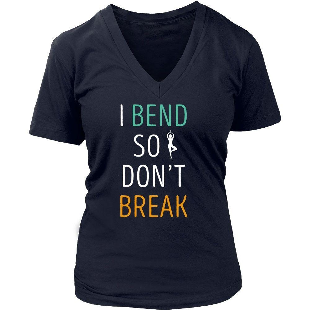 Yoga T Shirt - I bend so I don't break-T-shirt-Teelime | shirts-hoodies-mugs