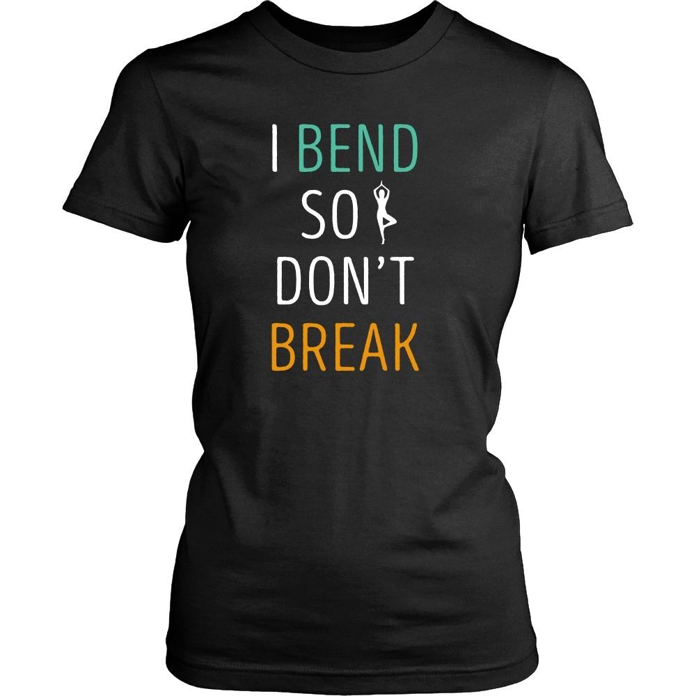Yoga T Shirt - I bend so I don't break-T-shirt-Teelime | shirts-hoodies-mugs