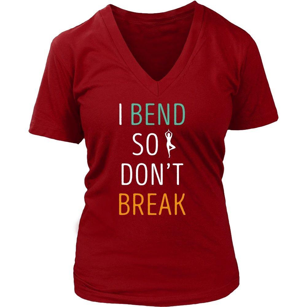 Yoga T Shirt - I bend so I don't break-T-shirt-Teelime | shirts-hoodies-mugs