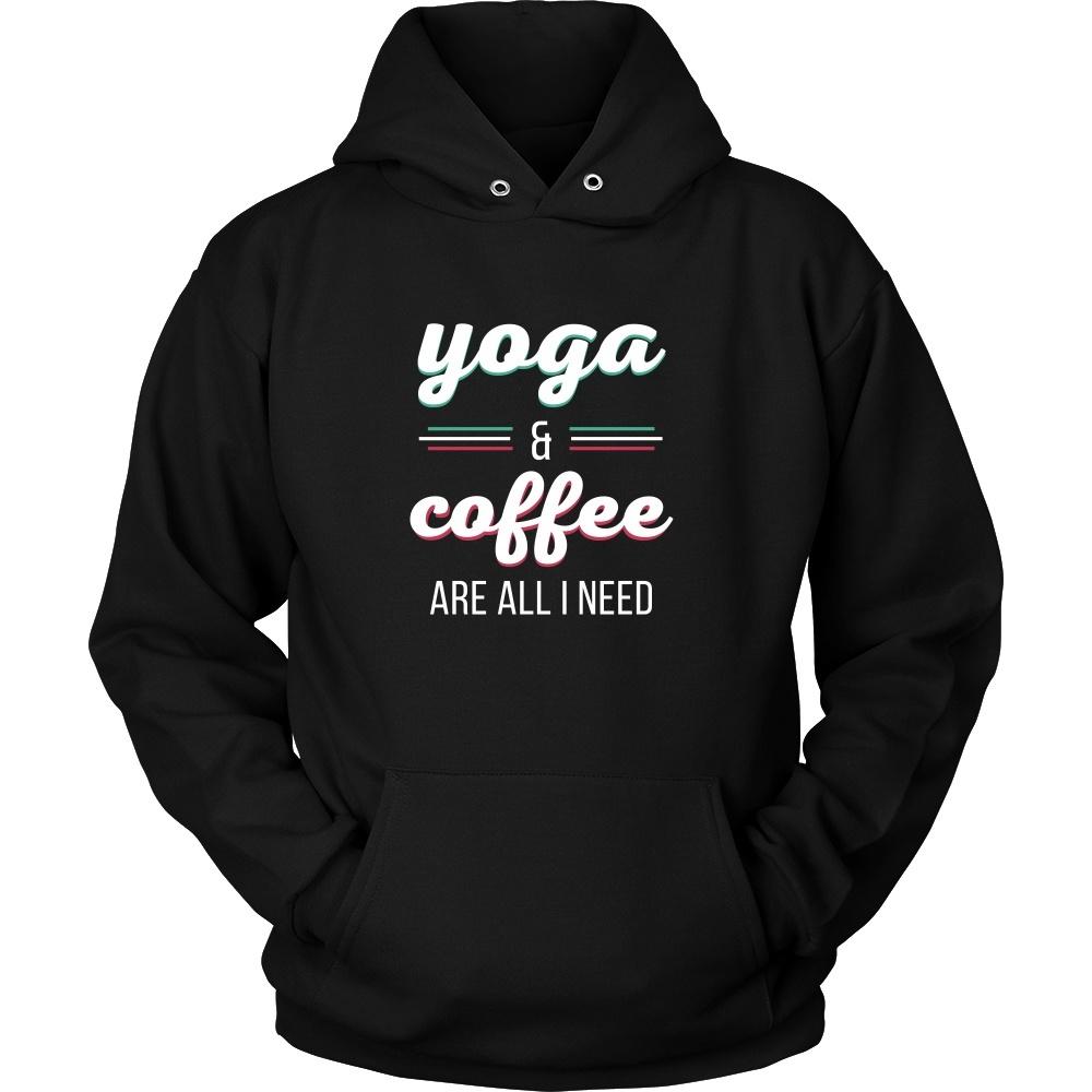 Yoga T Shirt - Yoga & Coffee are all I need-T-shirt-Teelime | shirts-hoodies-mugs