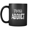 Yoga Yoga Addict 11oz Black Mug-Drinkware-Teelime | shirts-hoodies-mugs