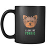 Yorkie mug - Yorkie owner - I love my Yorkie- Yorkie Cofee cup Dog Lover 11oz Black-Drinkware-Teelime | shirts-hoodies-mugs