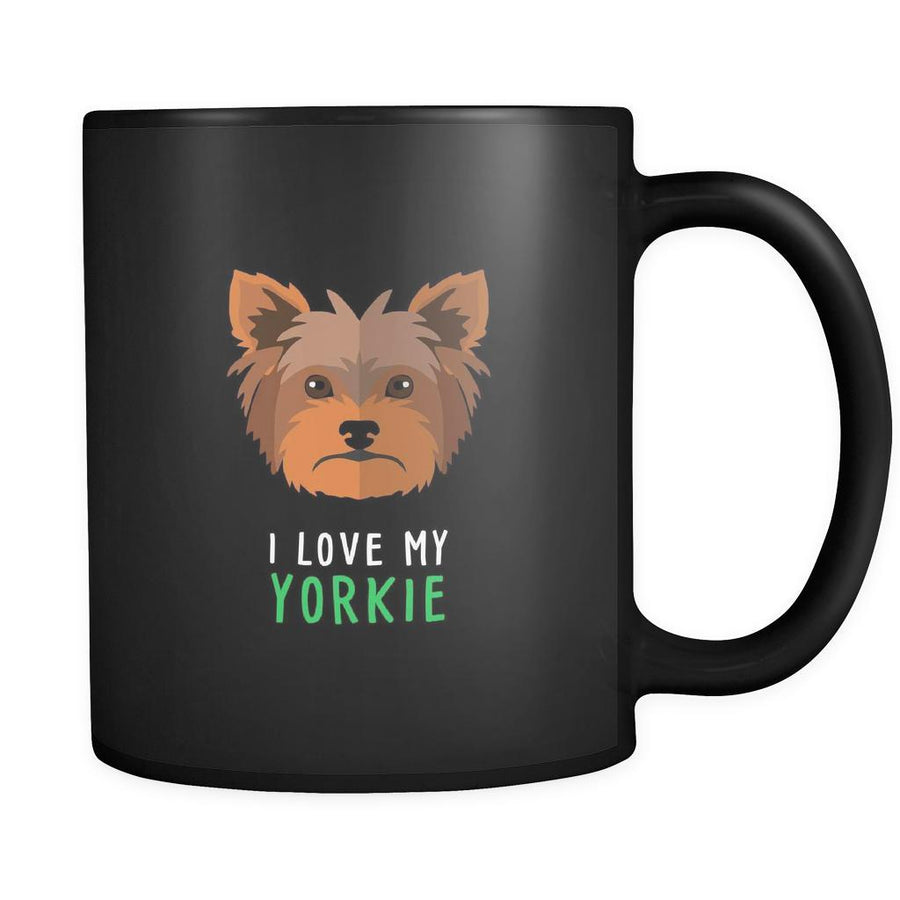 Yorkie mug - Yorkie owner - I love my Yorkie- Yorkie Cofee cup Dog Lover 11oz Black-Drinkware-Teelime | shirts-hoodies-mugs