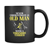 Yorkshire terrier Never underestimate an old man with a Yorkshire terrier 11oz Black Mug-Drinkware-Teelime | shirts-hoodies-mugs