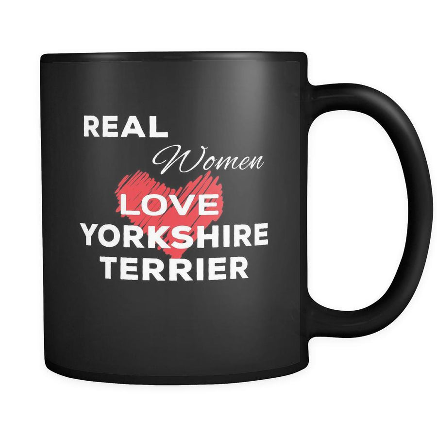 Yorkshire Terrier Real Women Love Yorkshire Terriers 11oz Black Mug-Drinkware-Teelime | shirts-hoodies-mugs