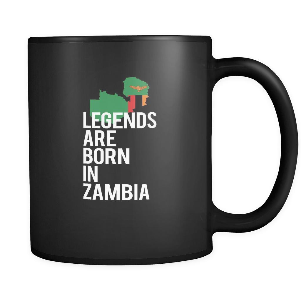 Zambia Legends are born in Zambia 11oz Black Mug-Drinkware-Teelime | shirts-hoodies-mugs