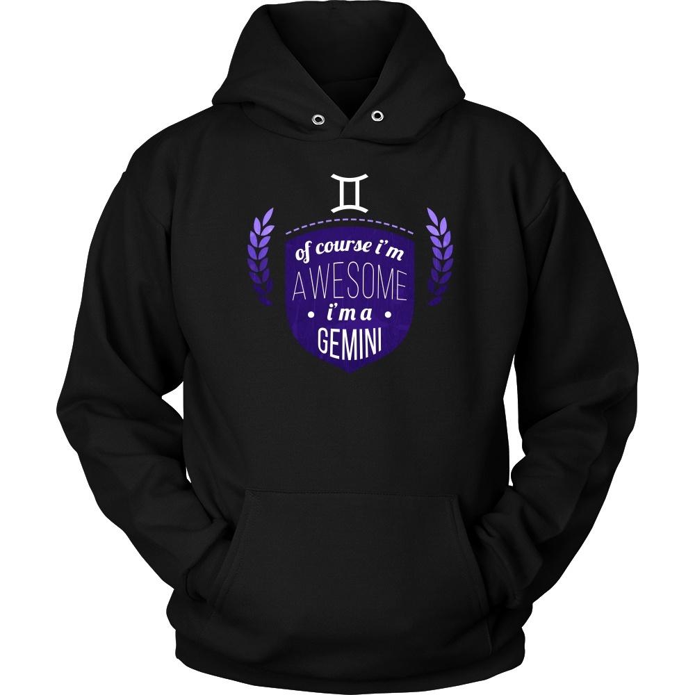 Zodiac T Shirt - Of course I'm awesome I'm a Gemini-T-shirt-Teelime | shirts-hoodies-mugs